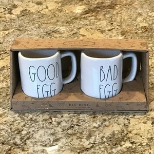 Rae Dunn GOOD EGG BAD EGG Easter Mug Boxed Set LLB